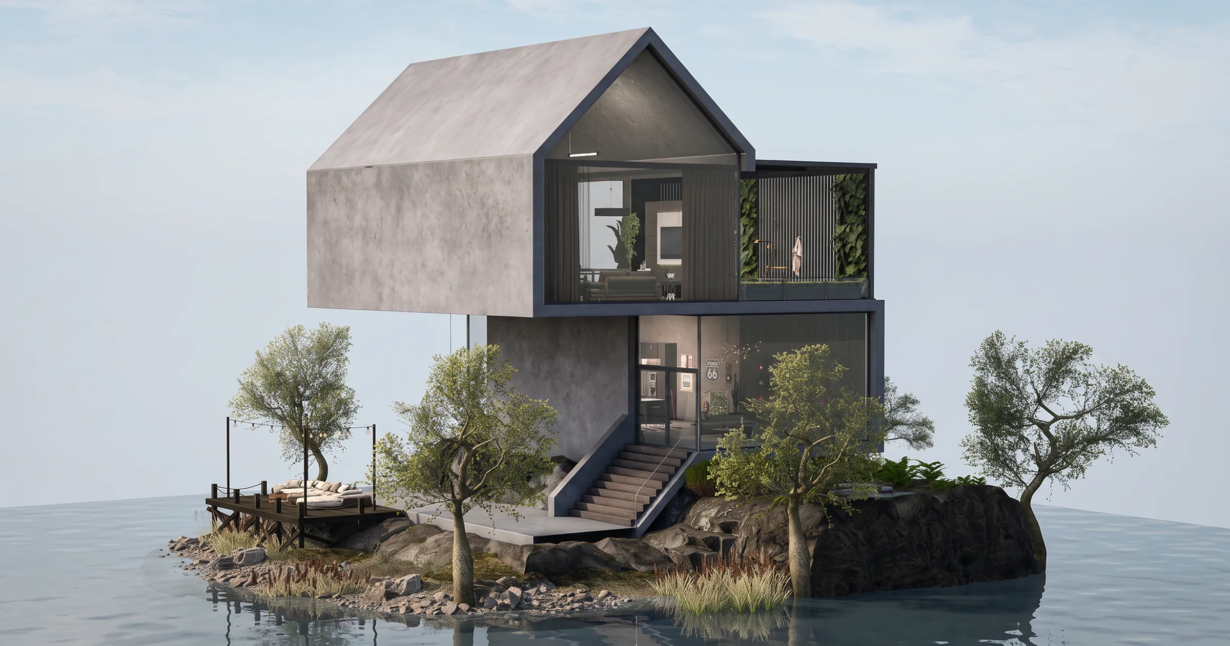 The Skerry, furnished house for Second Life